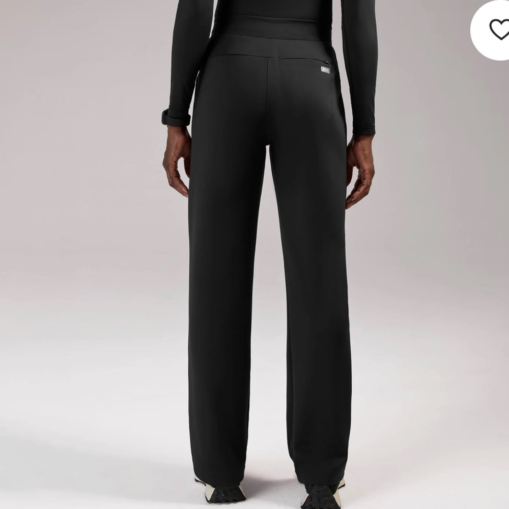 NWT Figs High Waisted Piedra FORMx Straight Leg Scrub Pant in black, Size Small - Picture 3 of 8